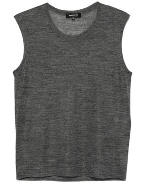 Barbara Bui Crew-Neck Vest - Gray
