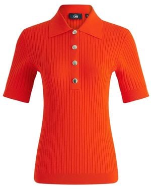 Fusalp Vera Geribbelde Polotop - Rood