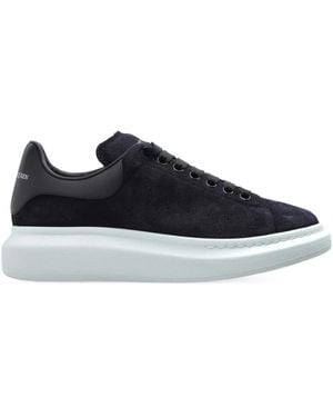 McQueen Suede Lace-Up Trainers - Blue