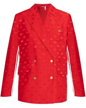 adidas Monogram-Jacquard Blazer - Red