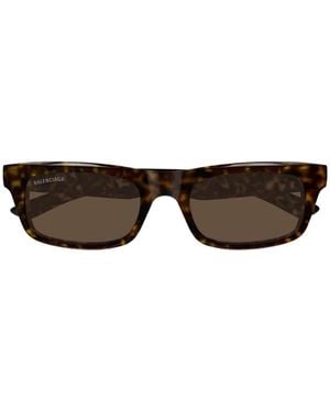 Balenciaga Bb0422S Rectangle-Frame Sunglasses - Brown