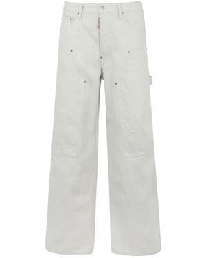 DSquared² Off- Bull Baggy Carpenter Jeans - Grey