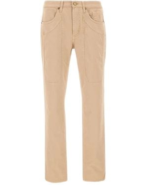 Jeckerson John Five-Pocket-Jeans mit Logo-Patch - Natur