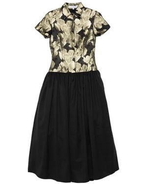 Abadia Jacquard Shirt Dress - Black