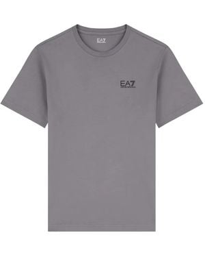 EA7 Logo-Print T-Shirt - Gray
