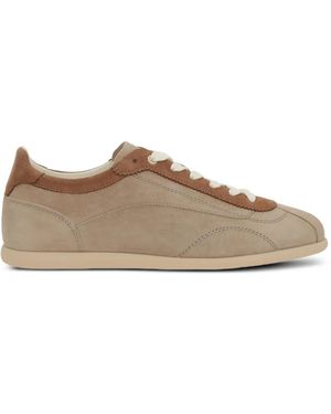 Brunello Cucinelli Suede Lace-Up Trainers - Brown