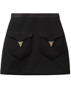Versace Wool Mini Skirt - Black