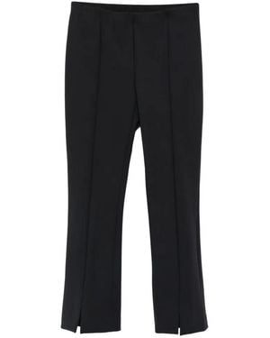 Liviana Conti Slit-Hem Cropped Pants - Black
