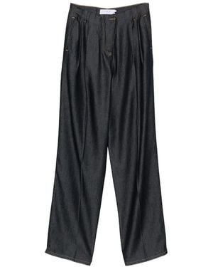 IRO Pleated Wide-Leg Jeans - Gray