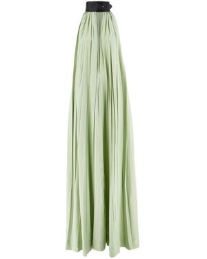 Ferragamo カラーディテール ドレス - グリーン