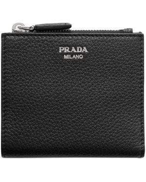 Prada Small Leather Wallet - Black