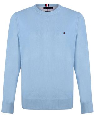 Tommy Hilfiger Crew-Neck Logo Sweater - Blue