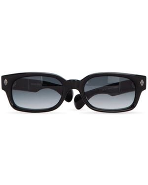 Chrome Hearts Rectangle-Frame Sunglasses - Black