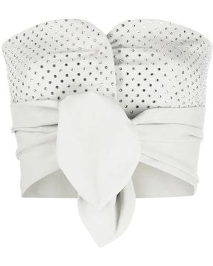 Philosophy Di Lorenzo Serafini Punched-Panelling Strapless Top - White