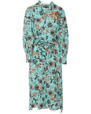 Le Sarte Pettegole Kleid Mit Blumen-Print - Grün