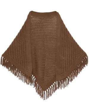 Hemisphere Fringed Scarf - Brown