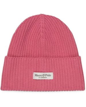 Marc O' Polo Ribbed Knit Beanie Hat - Pink