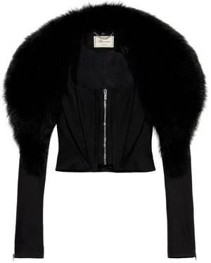 Blumarine Jacke mit Corsage - Schwarz