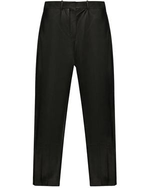 Bally Leather Straight-Leg Pants - Black