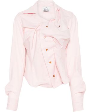 Vivienne Westwood Camicia Con Arricciatura - Rosa