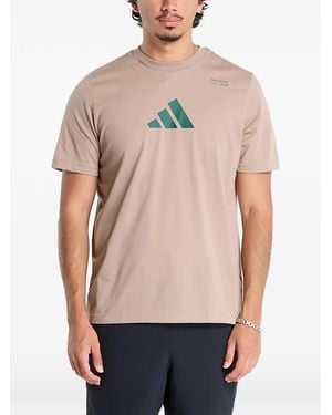 adidas Graphic-Print T-Shirt - Grey