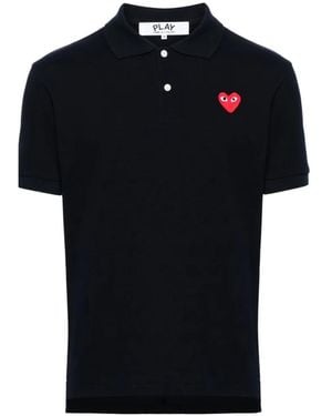 Comme des Garçons Polo Play Con Parche De Corazón - Negro