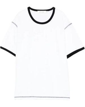 AYA MUSE Waffle Trim T-Shirt - White