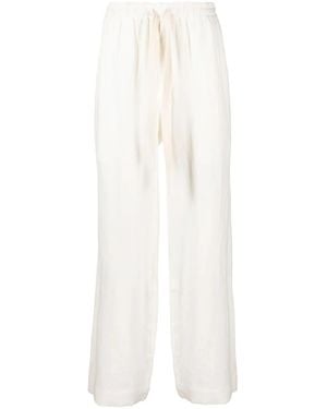 Commas Mid-Rise Wid-Leg Pants - White