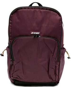 K-Way Gizy Logo-Patch Backpack - Purple