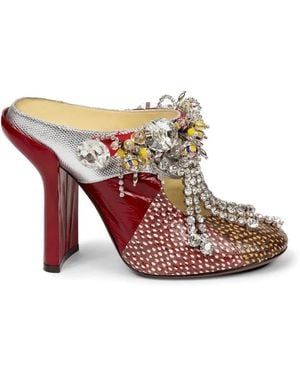 Dries Van Noten Mules Con Apliques - Rosa