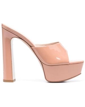 Le Silla Patent Leather Platform Sandals - Pink