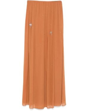 Forte Forte Crystal-Embellished Skirt - Brown