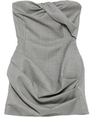 Magda Butrym Twisted Draped Dress - Grey