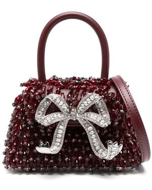 Self-Portrait Mini Sac À Ornements En Cristal - Rouge