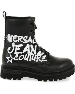 Versace Syrius Combat Boots - Black