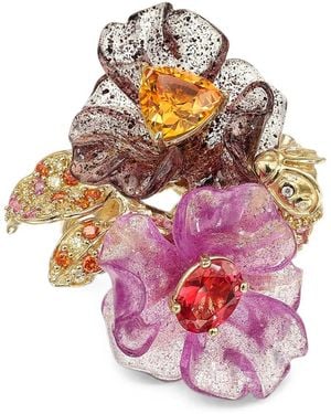 Anabela Chan Blueberry & Sweet Potato Garden Ring Mit Saphir Und Diamant - Pink