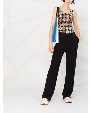 La DoubleJ Body Jazzercize Con Estampado Floral - Negro