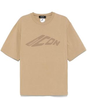 DSquared² Logo Cotton T-Shirt - Natural