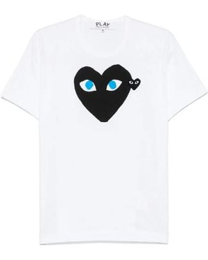 COMME DES GARÇONS PLAY Heart-Emblem T-Shirt - White