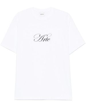 Arte' Script-Logo T-Shirt - White