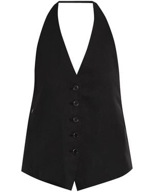 Helmut Lang Halter Vest.Round Po P02Hw508 - Black