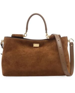 Dolce & Gabbana Vittoria Leather Handbag - Brown