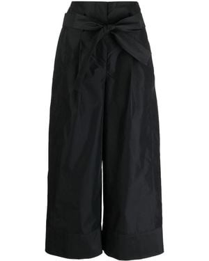 3.1 Phillip Lim Pleat-Detail Belted Cropped Trousers - Black