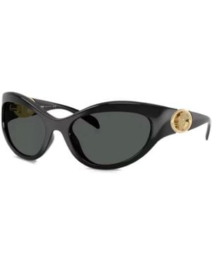 Versace Lunettes De Soleil 4485 À Ornements Medusa - Noir