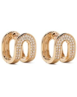 Dana Rebecca 14Kt Nana Bernice Reversible Huggies Diamond Earrings - Metallic