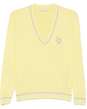 Liu Jo V-Neck Jumper - Yellow
