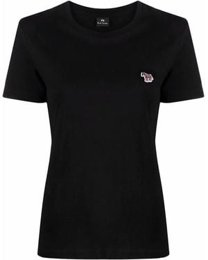 Paul Smith Zebra Organic Cotton-Jersey T-Shirt - Black