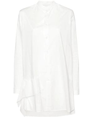 Y's Yohji Yamamoto Panel-Appliqué Cotton Shirt - White