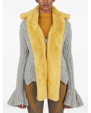 Kiko Kostadinov Consuelo Flared-cuff Cardigan - イエロー