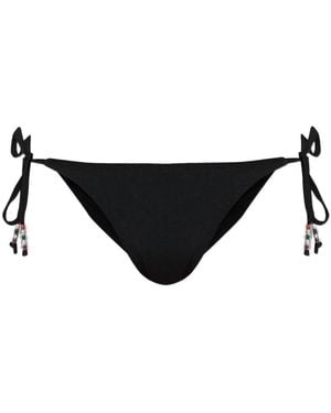 MISBHV Bas De Bikini À Liens En Perles - Black
